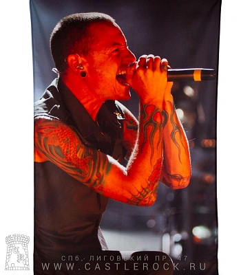постер тканевый linkin park chester bennington (фон темный)