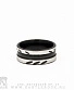кольцо стальное полосы и насечки (черное)