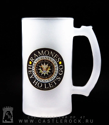 кружка пивная стеклянная ramones (герб)