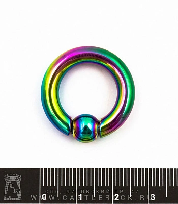 Кольцо BCR Хард Сталь "Бензиновое" 5 х 16 х 8 (с пружинным шариком)