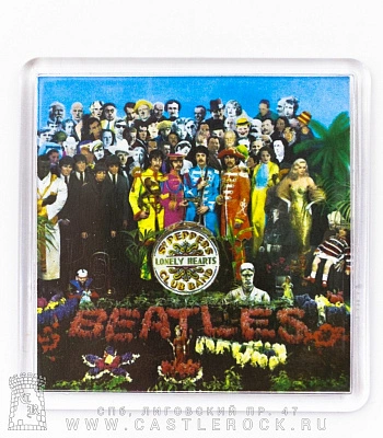 магнит квадратный beatles "sgt. pepper’s lonely hearts club band"