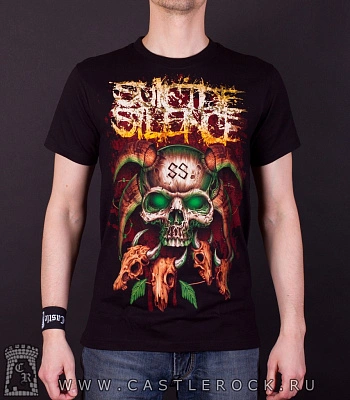 футболка suicide silence (череп демона)