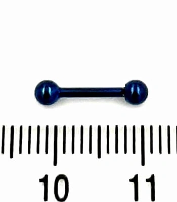 Микроштанга Сталь Синяя с Шариками 1,2 х 8 х 3/3