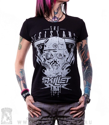 женская футболка skillet "the resistance"