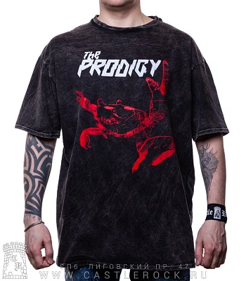 футболка prodigy "the fat of the land" (варенка, оверсайз, серая)