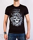футболка череп стимпанк (ч/б, светится)