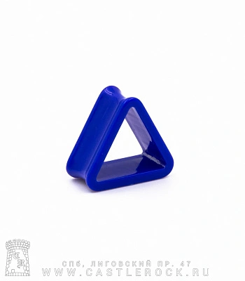Тоннель Акрил Треугольник (синий) 20 мм