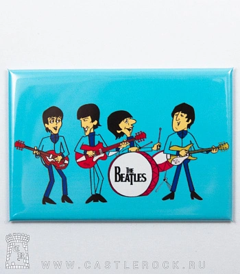 магнит прямоугольный beatles (шарж)