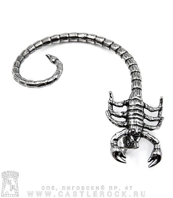 серьга кафф скорпион