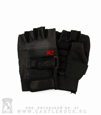 перчатки кожаные мужские обр/пал со вставками (на липучке)