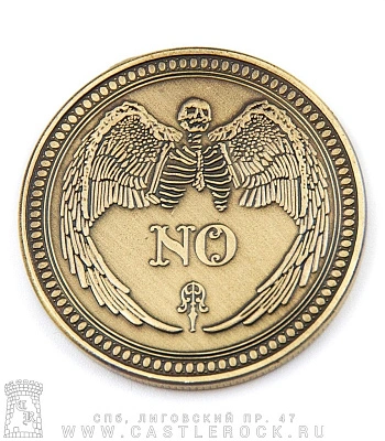 монета сувенирная крупная yes/no (оккультная, бронзовая)