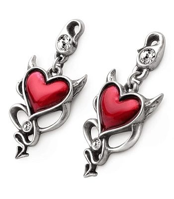 серьги alchemy gothic (алхимия готик) ulfe22 devil heart