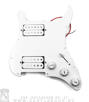 защитная накладка для электрогитары в сборе strat xl-1003 2h (белая)