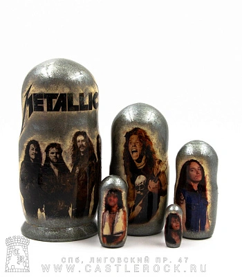 матрешка metallica (лого черное)