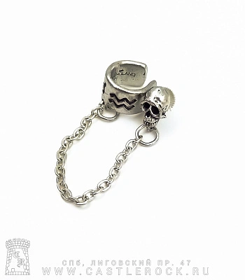 серьга кафф alchemy gothic (алхимия готик) e207 chaos runeskull