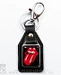 брелок прямоугольный на подкладке rolling stones (лого, фон черный)