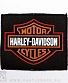 нашивка harley-davidson (лого, окантовка красная)