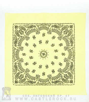 бандана классика желтая (огурцы черные)