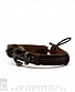 фенечка кожаная якорь с канатом (ремень, коричневая)