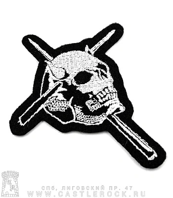 нашивка candlemass (череп, вышивка)