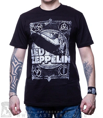 футболка led zeppelin (дирижабль ч/б)