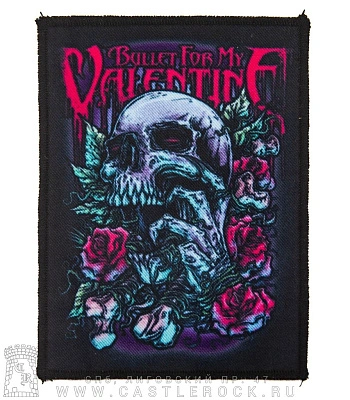 нашивка bullet for my valentine (зомби и розы)