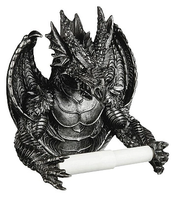 держатель для туалетной бумаги дракон в латах