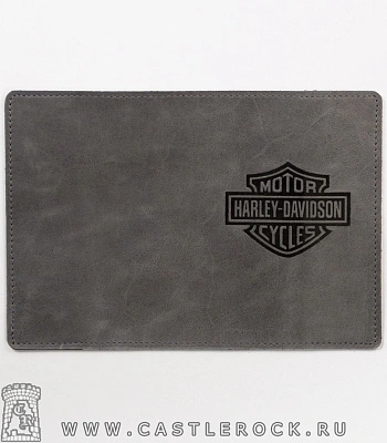 обложка для документов harley-davidson (серая)