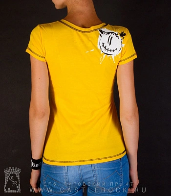 женская футболка пилот лого (прострочка, желтая)