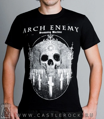 футболка arch enemy "doomsday machine" (ч/б)