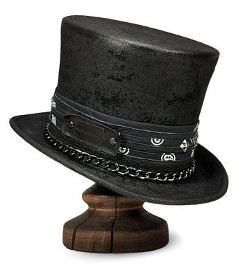 шляпа цилиндр tricky guy (черная)