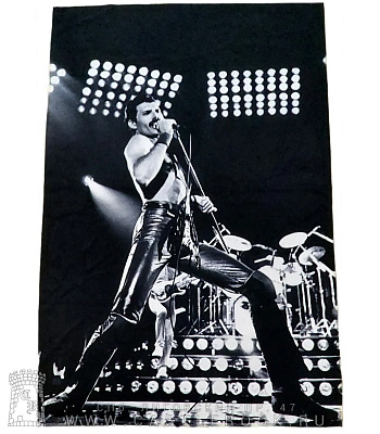 постер тканевый queen freddie mercury (ч/б)