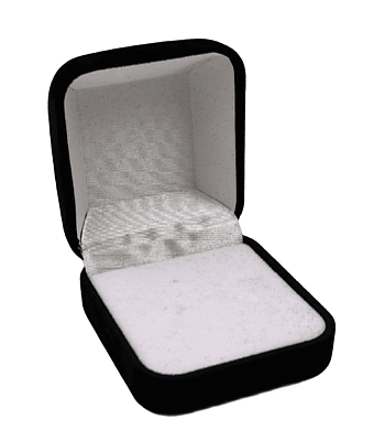 футляр бархатный для колец (черный)