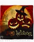 чехол на подушку "happy halloween" (тыквы)