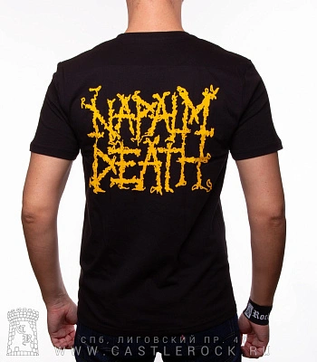 футболка napalm death "from enslavement to obliteration"