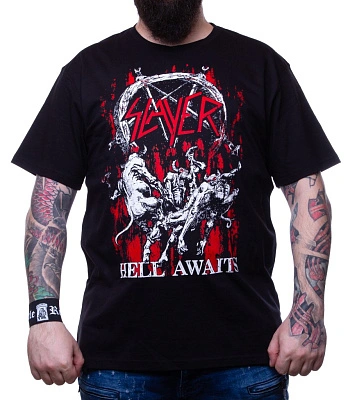 футболка slayer "hell awaits"