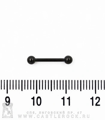 Микроштанга Сталь Черная с Шариками 1,2 х 10 х 3/3