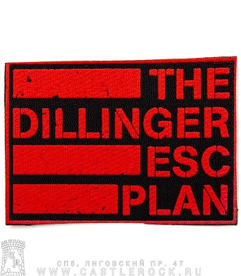 нашивка dillinger escape plan (надпись красная)