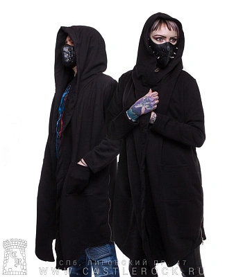 мантия две молнии по бокам (черная)