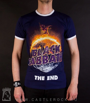 футболка black sabbath "the end" (рингер)