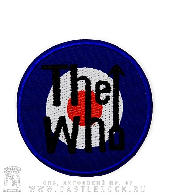 нашивка термо who (круглая, вышивка)