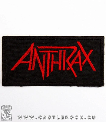 нашивка anthrax (лого красное, вышивка)