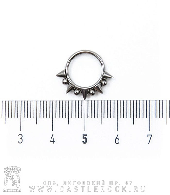 Сегментное Кольцо Кликер Сталь с Шипами и Шариками 1,2 х 10