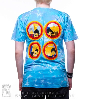 футболка beatles "yellow submarine" (варенка, голубая)