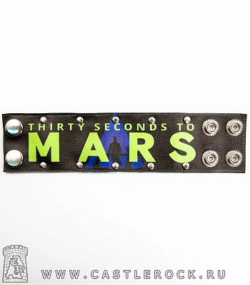напульсник 30 seconds to mars (надпись зеленая)