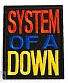 нашивка термо system of a down (цветная надпись, вышивка)
