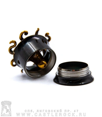 Плаг Сталь Тонкостенный Черный Кракен (с внутренней резьбой) 12 мм