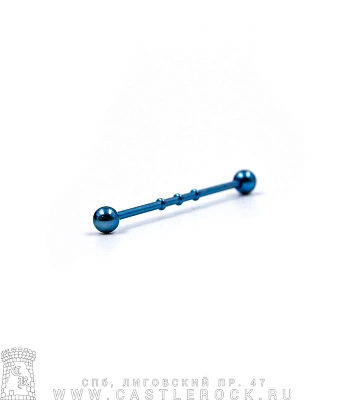 Штанга Индастриал Сталь Синяя с Шариками Ребристая 1,6 х 38 х 5/5