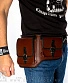 сумка на пояс коричневая (светлая, правая)