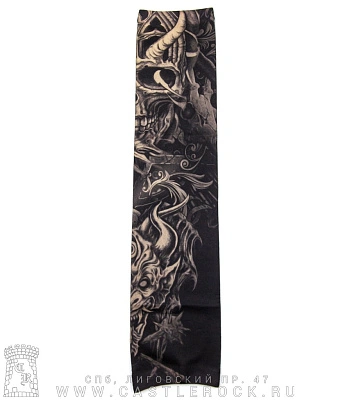 тату рукав черепа демонов